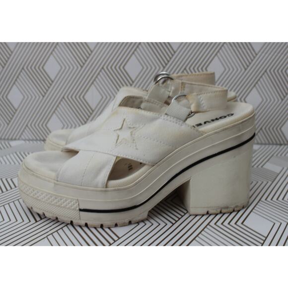 CONVERSE Womens Chuck 70 De Luxe Heel Sandal Platform Size 8 Pre-Owned - Picture 2 of 12